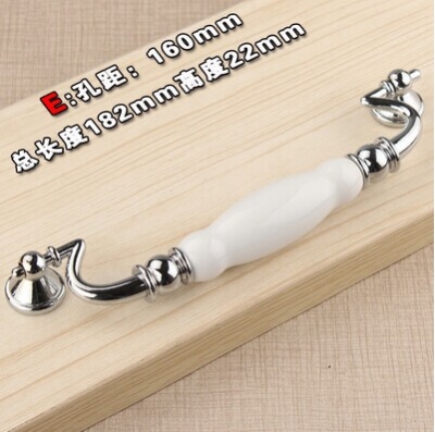 Wholesale M Furniture hardware Cabinet knobs and handles Drawer knobs Kitchen handles Pull handles White 10pcs/lot Free shipping