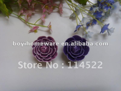 ceramic rose knobs for kids furniture wholesale and retail shipping discount 200pcs/lot MG-9 [SingleHoleKnobs-579|]