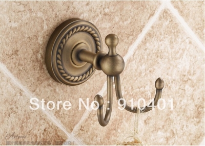 luxury lovely home bath Antique brass clothes coat& hat &towl hook wall mount classic style [Towel bar ring shelf-5138|]