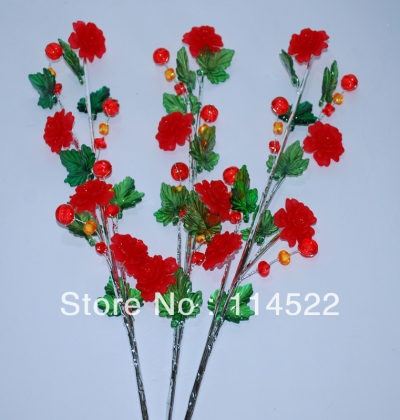 red flower home decoration Modern fashion european crystal flowers artificial flowers wholesale & retail 10pcs/lot A03-E3 [HomeDecoration-62|]