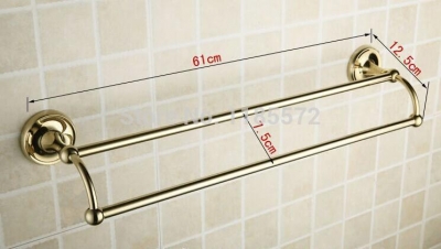 top quality wall mounted golden plating rack towel bar shelf bathroom accessories [goldenbathroomsets-174|]