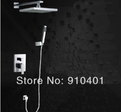 wholesale and retail Promotion Wall Mounted Rain Shower Faucet Set Single Handle Valve Mixer Tap Hand Shower [Chrome Shower-2029|]