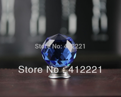 - 10 Pcs 30mm Real Clear Blue Optical Crystal Gifts Knob Daily Use and Artistic Crystal workmanship knob [CrystalDoorknob&Furniturehandle-144|]