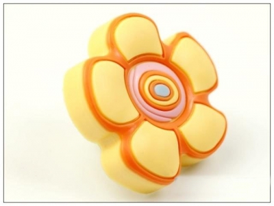 10PCS/LOT Yellow flower Child 's Room Drawer Cabinets Green Soft Furniture Handle [KidsCabinethandle-301|]