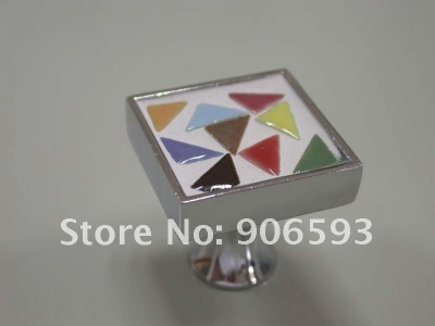 12pcs lot free shipping\Colourful mosaic porcelain cabinet knob\porcelain handle\porcelain knob\furniture knob