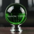 40mm Hot Selling K9 Green Crystal Glass Dresser Knobs for cupboard kitchen Cabinet bedroom cabinet