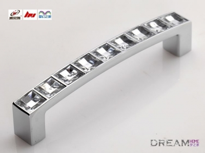 64mm Crystal handle/door handle, Chrome plated finish/ door pull C:64mm L:72mm [CrystalHandles-489|]