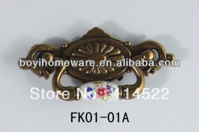 Antique brass door handles and knobs/ drawer pulls/ furniture hardware FK01-01A