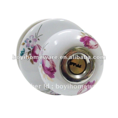 Child-proof China Door locks Door furniture accessories Indoor hardware Ceramic knob bolt/latch locks Rural style S-001