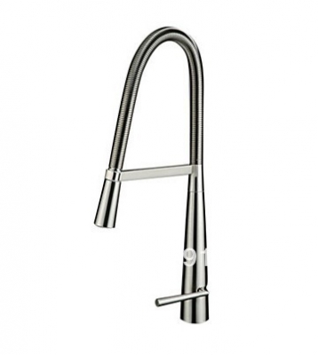 Contemporary luxury 100% Solid brass kitchen faucet brushed nickel spring sink mixer single handle hot&cold tap 22032BN