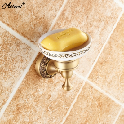Copper antique soap box fashion ceramic soap dish bathroom hardware accessories [BathroomHardware-49|]