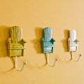 Fashion colored drawing Mediterranean sea style resin chair coat key robe hooks wall hanging home decoration coat hooks