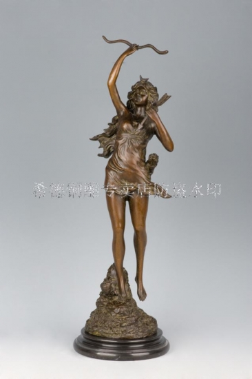 Soft fashion bronze sculpture, decoration female alkire , diana ds-176 [Bronzesculpture-93|]