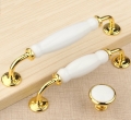 White Ceramics Cabinet Wardrobe Cupboard Knob Drawer Door Pulls Handles 160mm 6.30