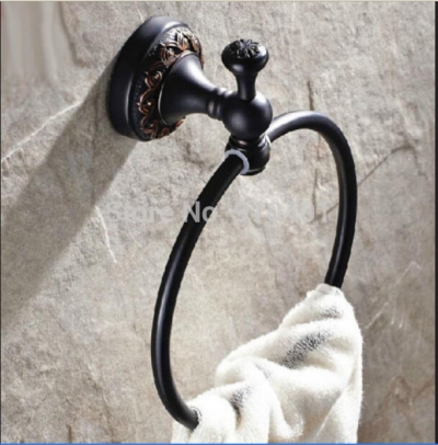 Wholdsale And Retail Promotion Brand NEW Wall Mounted Towel Rack Holder Bathroom Oil Rubbed Bronze Towel Ring