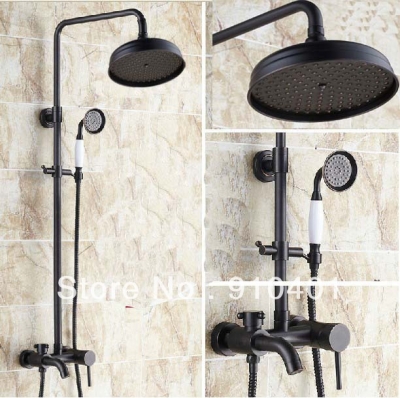 Wholdsale And Retail Promotion Luxury Oil Rubbed Bronze Brass Wall Mounted Rain Shower Faucet Set Tub Mixer Tap [Oil Rubbed Bronze Shower-3911|]