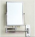 Wholesale And Retail Promotion Modern Square Wall Mounted Chrome Bathroom Double Side Magnifying Makeup Mirror