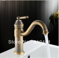 Wholesale And Retail Promotion Antique Brass Bathroom Basin Faucet Swivel Handle Undercounter Sink Mixer Tap