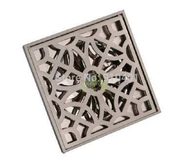 Wholesale And Retail Promotion Brushed Nickel Bathroom Shower Drain Washer Grate Waste Floor Drain Flower Drain