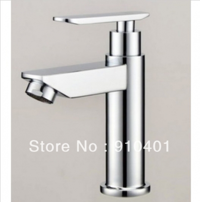 Wholesale And Retail Promotion Chrome Brass Bathroom Basin Sink Faucet Single Handle Vessel Tap For Cold Water