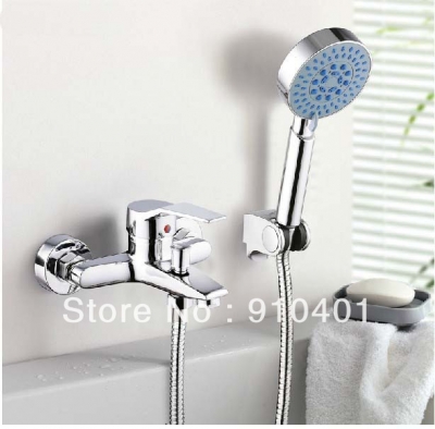 Wholesale And Retail Promotion Luxury Wall Mounted Round Style Bathroom Shower Tub Faucet W/ Hand Shower Mixer [Chrome Shower-2336|]