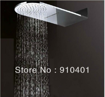 Wholesale And Retail Promotion Luxury Wall Mounted Waterfall & Rainfall Shower Head Sprayer Square Shower Tap [Shower head &hand shower-4150|]