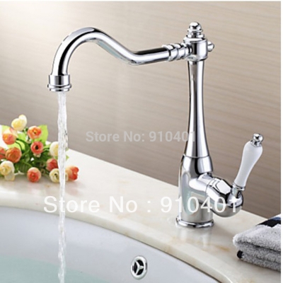 Wholesale And Retail Promotion NEW Brushed Nickel Pull Out Kitchen Faucet Vessel Sink Mixer Tap Single Handle [Chrome Faucet-990|]