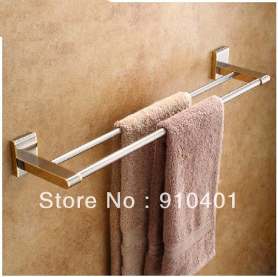 Wholesale And Retail Promotion NEW Luxury Golden Antique Wall Mounted Square Towel Rack Holder Dual Towel Bars