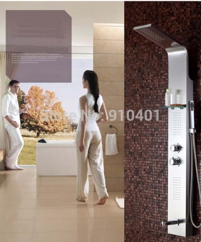 Wholesale And Retail Promotion NEW Thermostatic Luxury Shower Column Rain Shower Faucet Jets Sprayer Tub Mixer