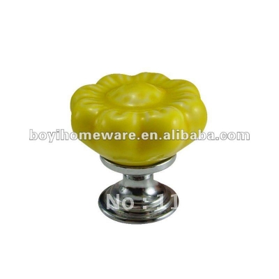 good style flower ceramic knob wholesale and retail shipping discount 100pcs/lot PB18-PC [SingleHoleKnobs-597|]