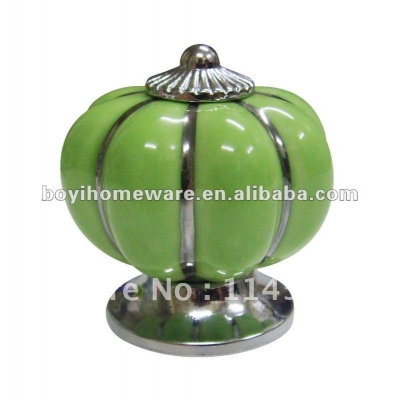 green cute ceramic door knobs Pumpkin shape kids knobs Christmas style handle and knob wholesale and retail 100pcs/lot NG G99-PC