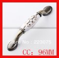 -CC:96mm L:145mm Ceramic knob Cabinet DRAWER Pull KNOB Dresser knob pull/ Kitchen with screw 10pcs/lot