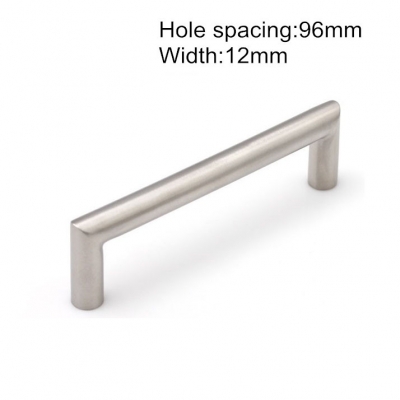 304 Stainless Steel Cabinet Handle Durable Cupboard Pull Kitchen Handles Bars Furniture Pulls 96mm Hole spacing 12mm Width [CabinetHandle-121|]