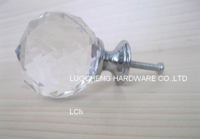 30PCS / LOT DIAMETER 40MM GLASS CUT KNOB ON CHROME ZINC BASE [Diameter40mm-310|]