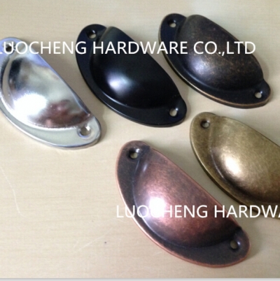 50PCS/ LOT 35mm Shell Antique Style Cabinet Knob Zinc Alloy DRAWER HANDLES Bronze/ Chrome / Red Bronze Finish