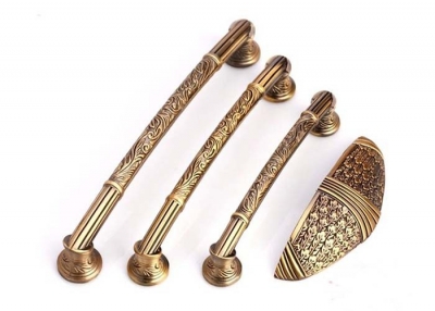 5PCS Zinc Alloy New European Style Coffe Finished Cabinet Handle Pulls Kitchen Handle(Pitch: 160mm)