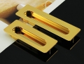 Gold Cabinet Wardrobe Door Cupboard Knob Drawer Invisible Pulls Handles 128mm 5.04