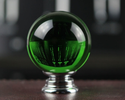 Green Round Ball 40mm K9 Crystal knobs Furniture Cabinet Drawer Pull Handle Kitchen Door Wardrobe Fashion Country Style Knobs