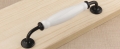 Matt Black Rural Cabinet Wardrobe Cupboard Knob Drawer Door Pulls Handles 160mm 6.30