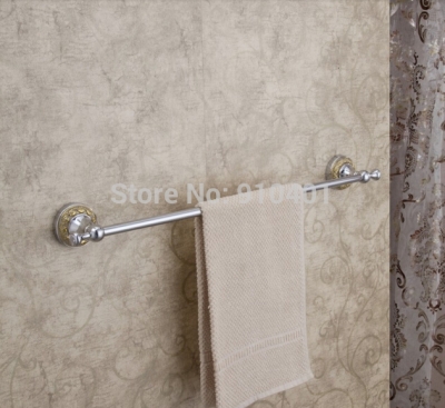 Wholdsale And Retail Promotion Chrome Brass Golden Embossed Bathroom Towel Rack Holder Single Towel Bar Chrome [Towel bar ring shelf-4885|]