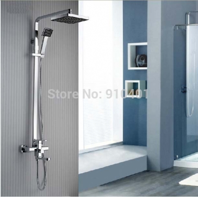 Wholesale And Retail Promotion Bath Modern Chrome Rain Shower Faucet Bathroom Tub Mixer Tap With Hand Shower [Chrome Shower-2126|]
