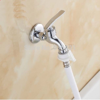 Wholesale And Retail Promotion Chrome Brass Washing Machin Faucet Mop Pool Sink Cold Water Tap [Washing Machine Faucet-5282|]
