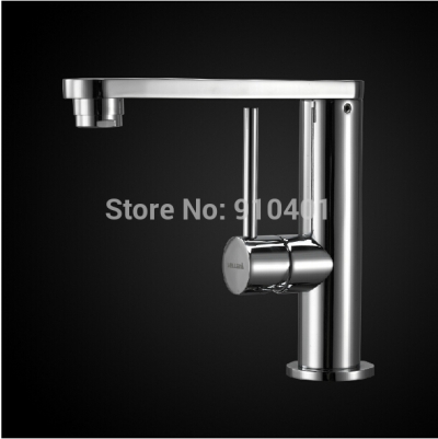 Wholesale And Retail Promotion Deck Mounted Solid Brass Bathroom Basin Faucet Single Handle Vanity Mixer Tap [Chrome Faucet-1407|]