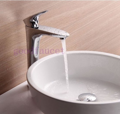 Wholesale And Retail Promotion Euro Style Bathroom Basin Sink Mixer Tap Single Handle Chrome Brass Faucet Tall [Chrome Faucet-1503|]