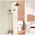 Wholesale And Retail Promotion Luxury Ceramic Antique Brass Rain Shower Faucet Wall Mounted Bathtub Mixer Tap