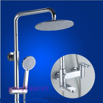 Wholesale And Retail Promotion Luxury Wall Mounted Chrome 8" Bathroom Rainfall Shower Mixer Tap Tub Faucet Set