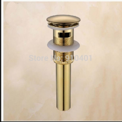 Wholesale And Retail Promotion Modern Golden Brass Basin Sink Drain Pop Up Waste Vanity Drainer