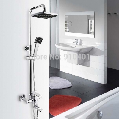 Wholesale And Retail Promotion Modern Luxury Chrome Rain Shower Faucet Set Bathtub Mixer Tap With Hand Shower [Chrome Shower-2489|]