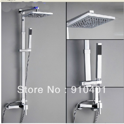 Wholesale And Retail Promotion Modern all Mounted Luxury 8" Square Rain Shower Faucet W/ Hand Shower Mixer Tap