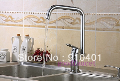 Wholesale And Retail Promotion NEW Chrome Brass Kitchen Faucet Single Handle Swivel Spout Vessel Sink Mixer Tap